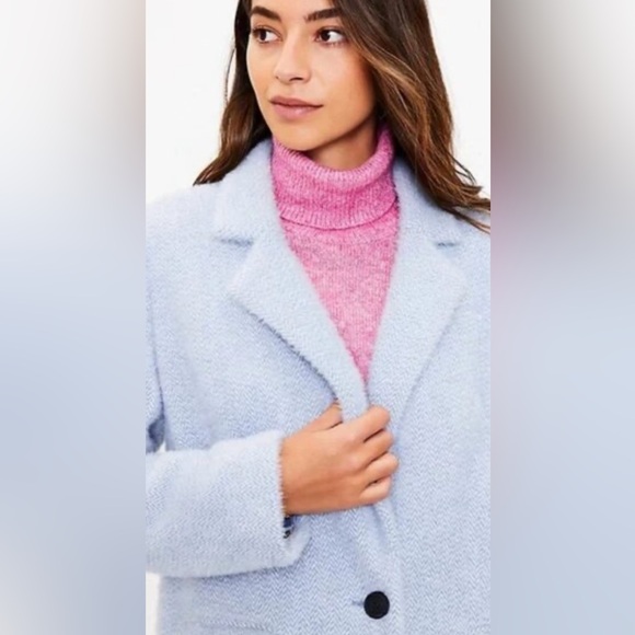 Loft cozy Herringbone Coat Large TALL - Picture 3 of 5